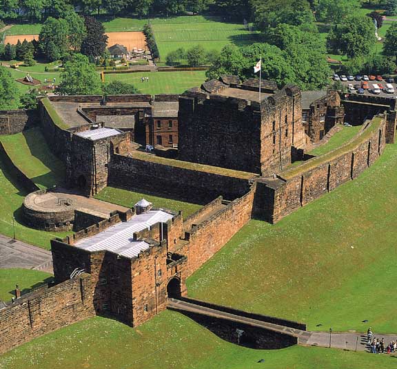 aerial view of Carlisle Castle