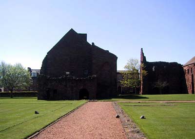 The Abbot's House with main church to the right
