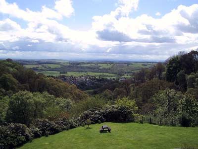 View from the castle, overlooking the village of Dollar and the Pentlands