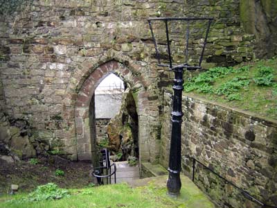 Looking down the Portcullis Arch