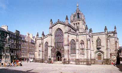 St Giles Cathedral where Knox preached in 		Edinburgh