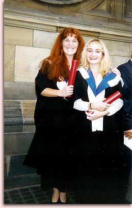 Graduation in Edinburgh with friend Judy